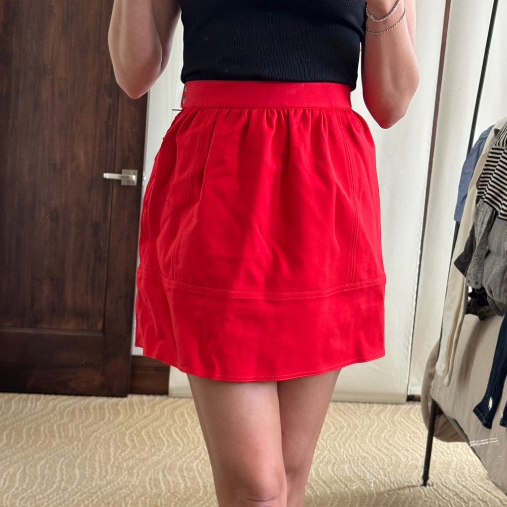 Orange/red Madewell skirt